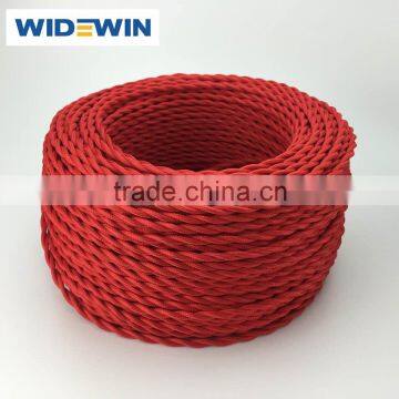 White Cotton Electrical Cable Pendant Braided Wire photo-3