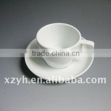 Pure White Porcelain Cup and Saucer