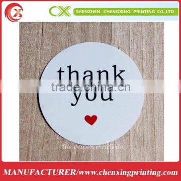 Gift box lable brand own round sticker label "Thank you "