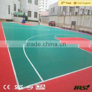 TempoTile Smooth - Interlocking Plastic Tiles for Basketball Evens