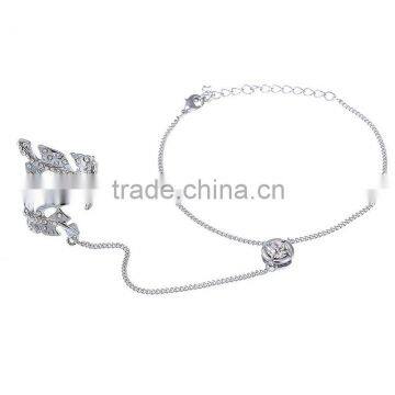 Stainless Steel Jewelry Feather Leaf Rings photo-2