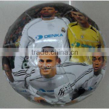 wholesale cheap PVC custom print star face photo soccer ball/football for promotion
