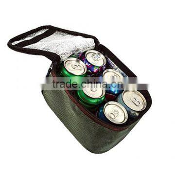 Collapsible 6 Can Bag Cooler With Zipper