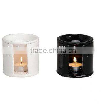 Wholesale White and Black Ceramic Fragrance Oil Burner Tart Warmer