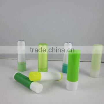 plastic green cute lipbalm tube container