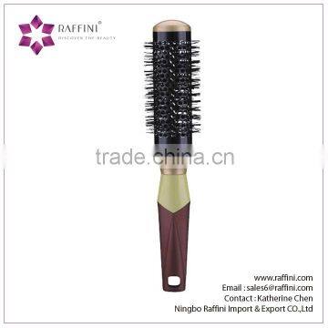 Good QualityWholesalePlastic with rubber coating finishSmall size radial hairbrush