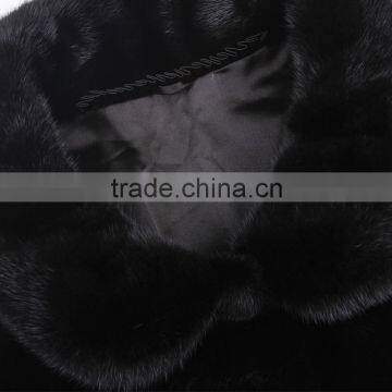 Sale Natural Black Mink Fur Coat With Factory Price photo-3
