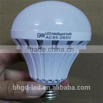 china manufacturer 5w/7w/9w/12w led rechargeable bulb 85-265v PC LED bulbs