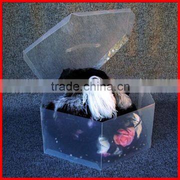 clear plastic pentagon box packing for gifts