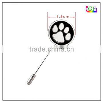 Metal pet paw print stick pin