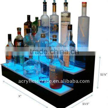 Home Bar Three Step Acrylic Display Stand With LED