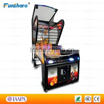 Funshare hot coin operated street basketball arcade game shooting machine for sale