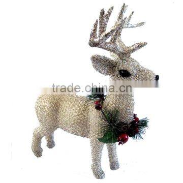 31CM DEER artificial gold color DEER christmas ornament DECORATION