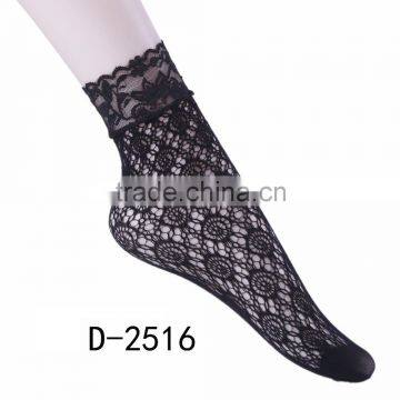 Cheap price women nylon spandex jacquard knitted socks