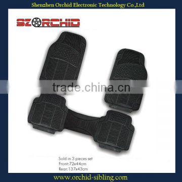 A set of three universal pvc floor mat car