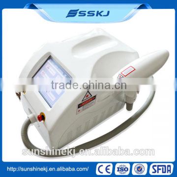 Portable Q Switch ND Yag laser tattoo removal machine with infrared aim pointer