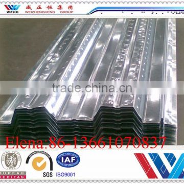 1.5mm metal floor decking sheet/steel floor decking sheet/G550 galvanized decking sheetYX51-250-750