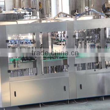 Full automatic soft beverage glass bottling filling and sealing machines