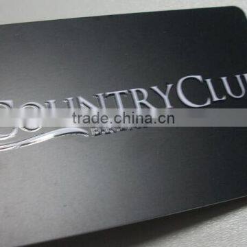 Silkprinting Silver Letters Plastic Cards with Spoting UV Oil for Clubs