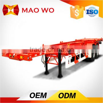 High quality flatbed trailer with container lock for 20ft container transport