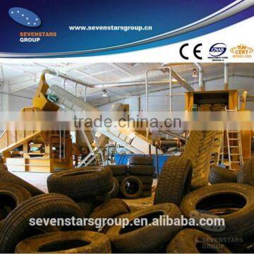 waste tyre recycling production line/scrap tyre recycling plant/old tyre recycling machine