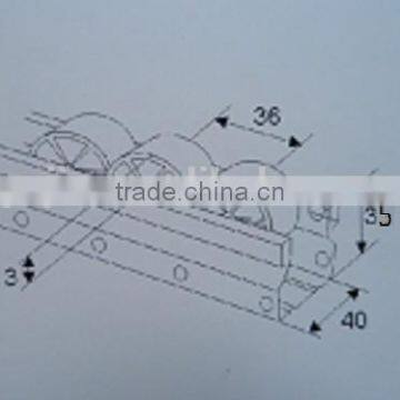 ABS Roller Skate Wheels or Plastics Skate Roller Track for Pipe Track System photo-2