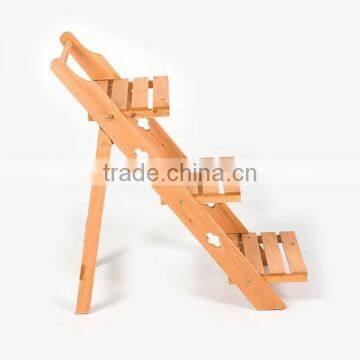 3 Tier Wooden Flower Stand/flower Pot Stand /Folding 3 Tier Wooden Etagere photo-4