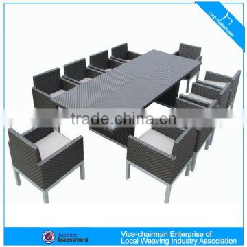 Luxury garden furniture wicker aluminum rattan dining table and chair(CF935)