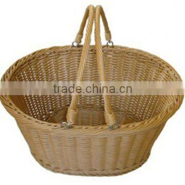 hotsale PP plastic metal wire structure basket wholesale with handle