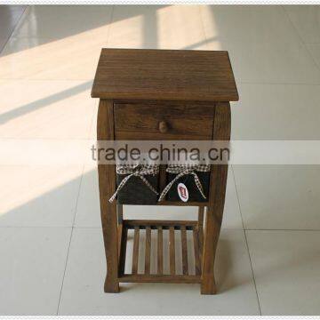 Top Grade New Arrival Handmade Unfinished Vintage Wooden Cabinet With Drawer photo-5