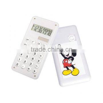 Promotional small cute child calculator with puzzle game