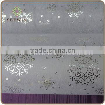 Snowflake printed nonwoven fabric