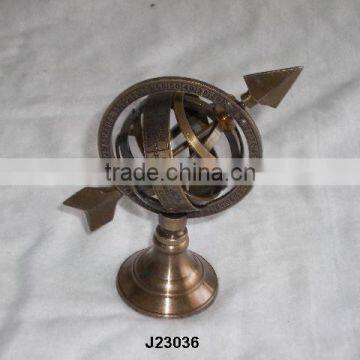 Bras Antique finished Armillary made in brass