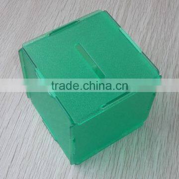 Plastic puzzle game square coin bank