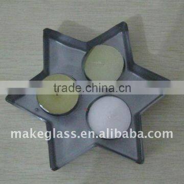 votive glass candle holder with 3pcs tealight
