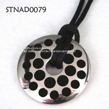 Round Stainless Steel Pendants , Custom Metal Pendant