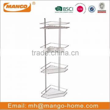 Chrome Plating Metal Wire Bathroom Corner Shelf photo-5