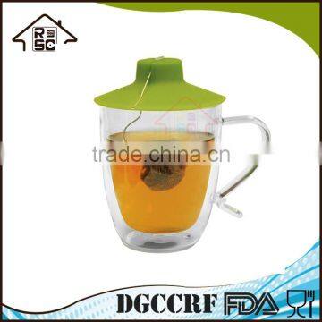 NBRSC Strict Quality Control Manufacturer Tea Bag Buddy Silicone Cup Cover With String Holder photo-2
