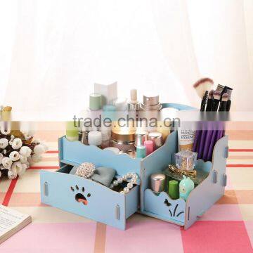 The Wooden Box DIY Korean Cosmetic Storage Box Desktop Drawer Storage photo-5