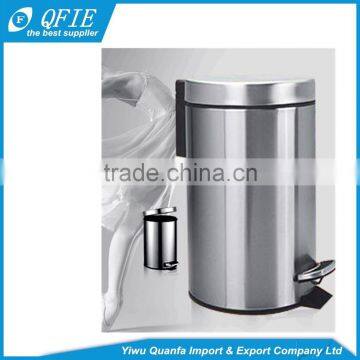 Wholesale Silver Eco-friendly Cylinder Lowes Stainless Steel Trash Can With the Foot Pedal photo-4