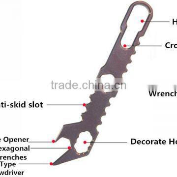 TK-2158 EDC Titanium Alloy Beer Opener Crowbar Screwdriver Multipurpose Pocket Survival Tool photo-2