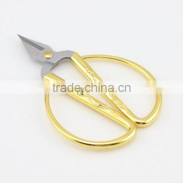 High Quality Mini Stainless Steel Blade Gold Plating Handle Sewing Scissors photo-2
