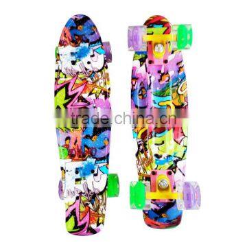 Banana board 22 Inch EN71 mini cruiser plastic retro board fish complete skateboard