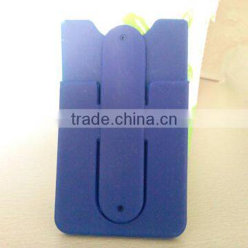 Hot Selling High Quality Sticker Eco-friendly Silicone Mobile Phone Card Pocket With Stand Holder photo-4