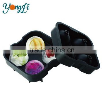 Promotion Silicone Ice Ball Mold/Ice Ball Maker, Hot Selling 4Cavity Silicone Ice Ball Mold / Cheap Silicone Ice Ball