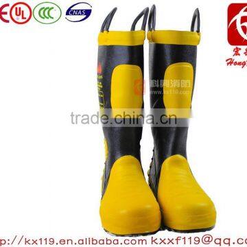 Factory direct sale 2015 New Design steel toe fire station fire safety boots