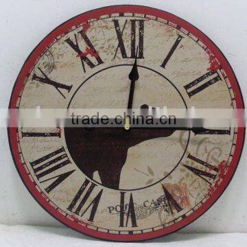 Wood and Metal Wire traditional decorative wooden clock designs wall clock