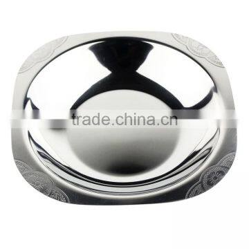 Custom Made Deep Thick Wall Stainless Steel Dinner Plate & Dishes photo-4
