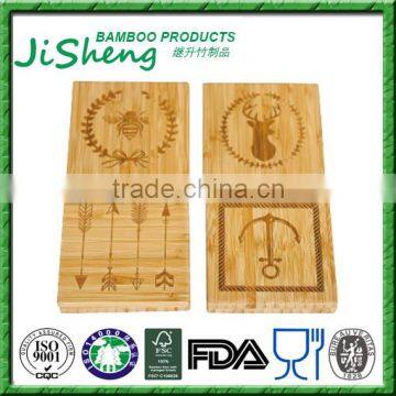 Christmas image FDA FSC LFGB certificated bamboo cup coaster