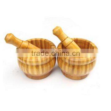 FDA&LFGB,Custom Bamboo Kithenware Bamboo Mortar and Pestle Set photo-2